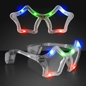 Flashing Light Up LED Star Shaped Sunglasses